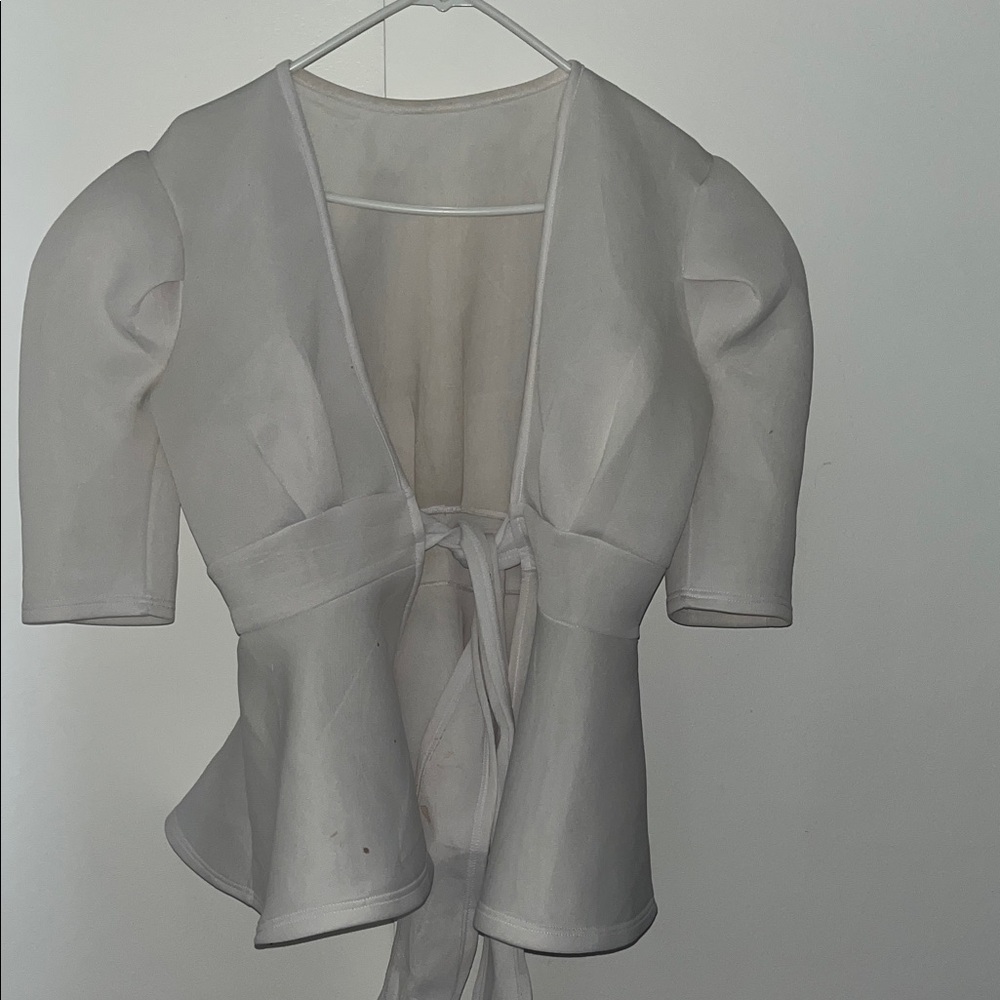 Elegant Sheer Tie-Front Top